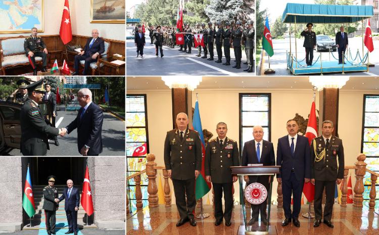 Azərbaycanın müdafiə naziri Türkiyənin milli müdafiə naziri ilə görüşüb - VİDEO