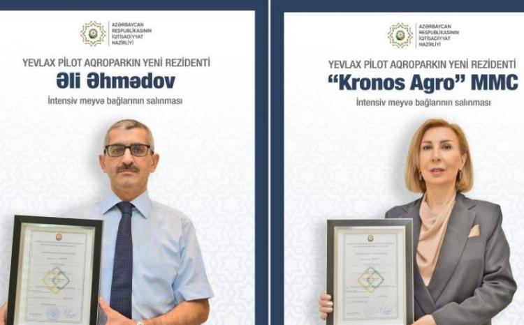 Yevlax Pilot Aqroparkda daha iki şəxs rezidentlik statusu alıb 
