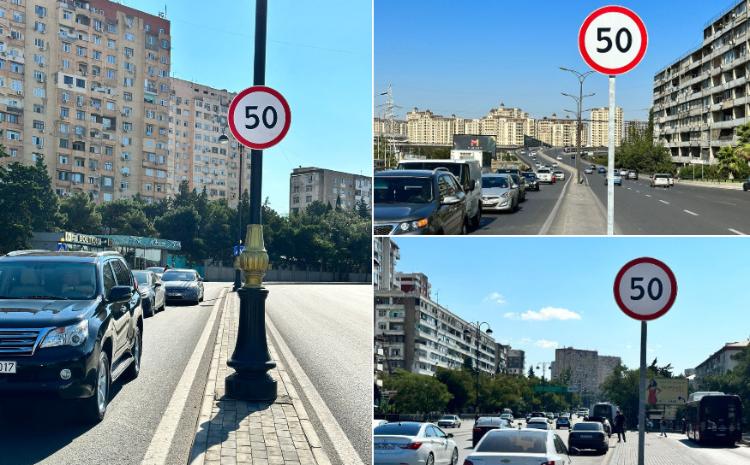 Paytaxtın daha bir prospektində sürət həddi endirildi 