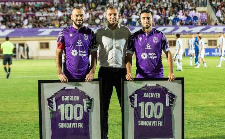 "Sumqayıt"ın iki oyunçusu 100-ü keçdi 