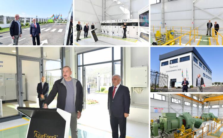 Prezident İlham Əliyev "AzərEnerji" ASC-nin "Cahangirbəyli" Su Elektrik Stansiyasının açılışında iştirak edib 