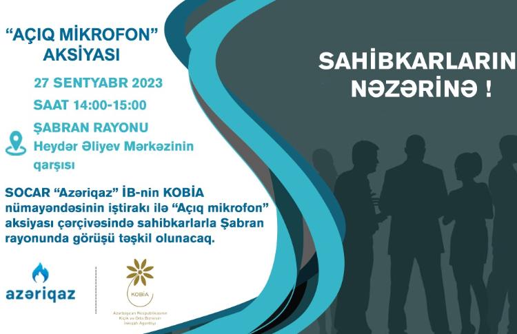 Sahibkarlarla növbəti görüş Şabran rayonunda keçiriləcək 