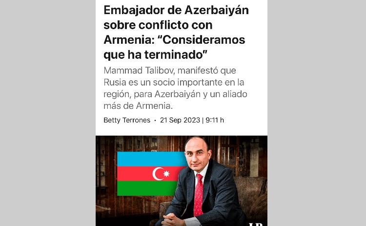 Peru mətbuatında Qarabağ regionunda aparılan antiterror tədbirlərindən bəhs edilib 