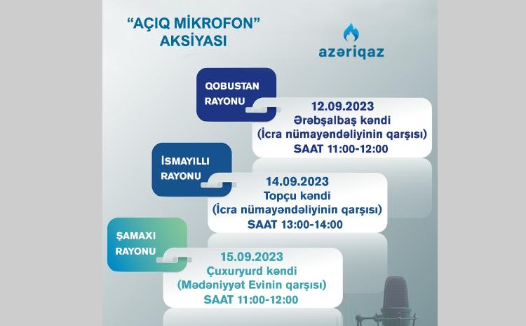"Azəriqaz" İB-nin "Açıq mikrofon" aksiyası davam edir 