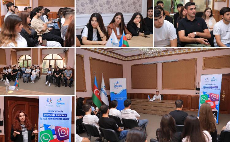 "Davam" Gənclər Hərəkatı tərəfindən gənclər arasında informasiya müharibəsi ilə bağlı maarifləndirmə layihəsi həyata keçirilir 