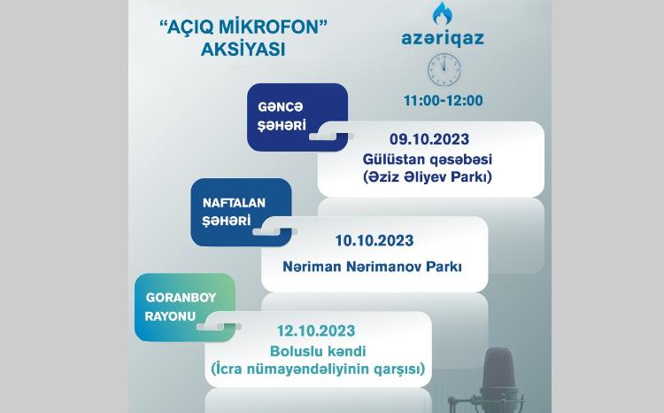SOCAR "Azəriqaz" İB-nin "Açıq mikrofon" aksiyası davam edir 