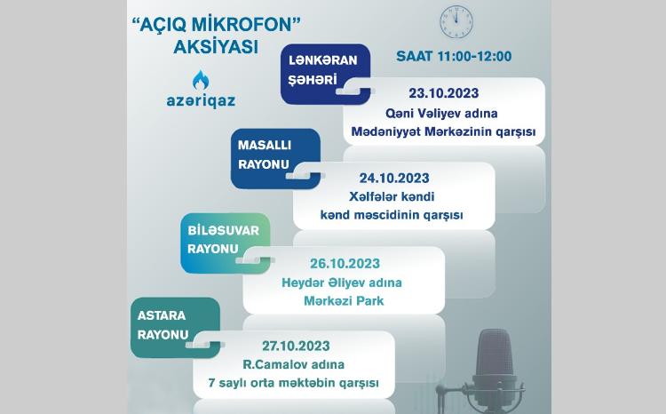 "Azəriqaz" İB-nin "Açıq mikrofon" aksiyası davam edir 
