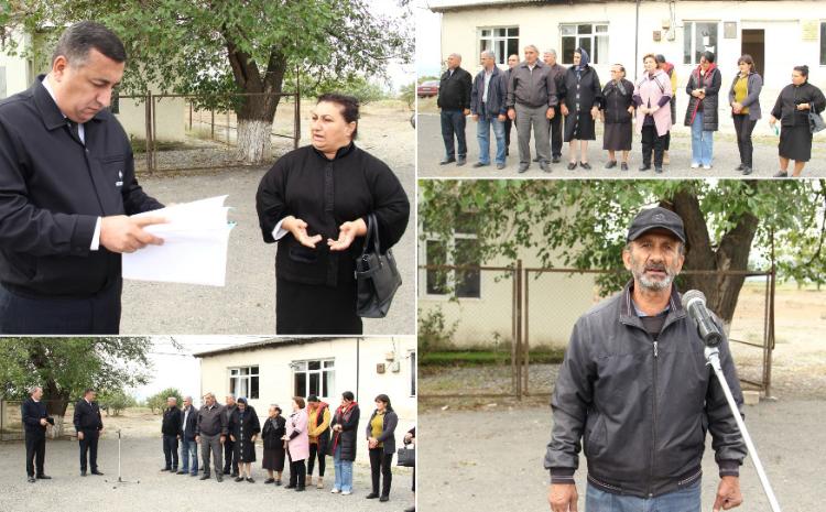 "Səyyar qəbul otağı" Goranboy rayonunun Boluslu kəndində quruldu 