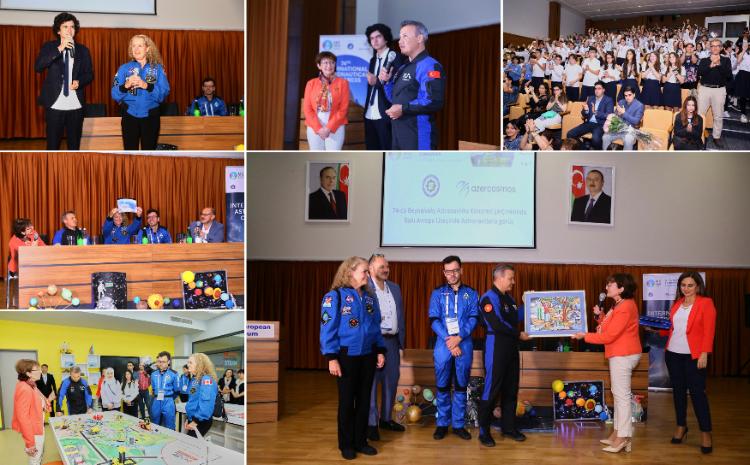 Bakı Avropa Liseyində məktəblilərin astronavtlarla görüşü keçirilib 