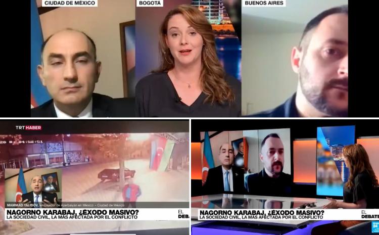 Azərbaycanlı diplomat "France 24" telekanalının efirindəki debat zamanı Ermənistan tərəfini riyakarlığa son qoyaraq sülh masasına oturmağa çağırıb 