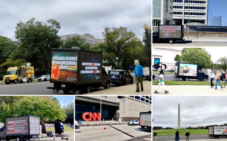 В трех городах США состоялись информационные акции, отражающие минный террор со стороны Армении 