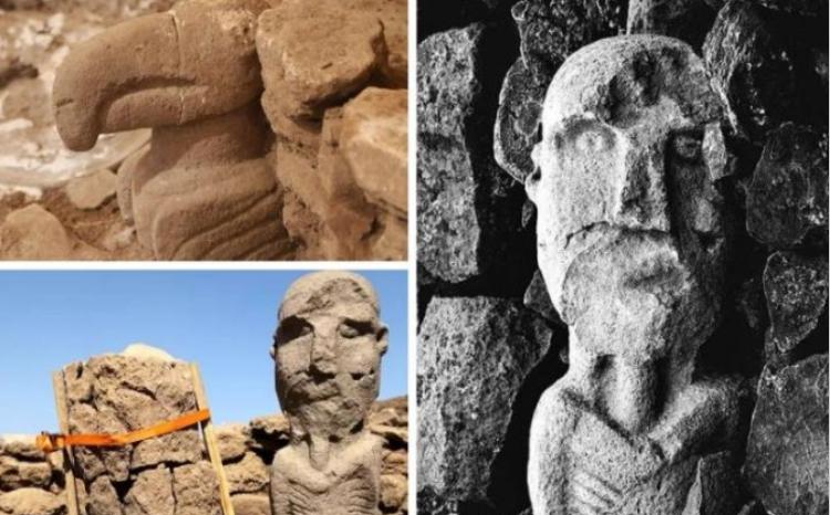 Karahantepe və Göbeklitepedə möhtəşəm kəşflər: Ən böyük insan heykəli və ilk rənglənmiş heyvan heykəli 
