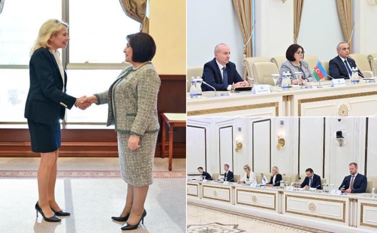 Milli Majlis Chair Sahiba Gafarova Meets with OSCE PA President 