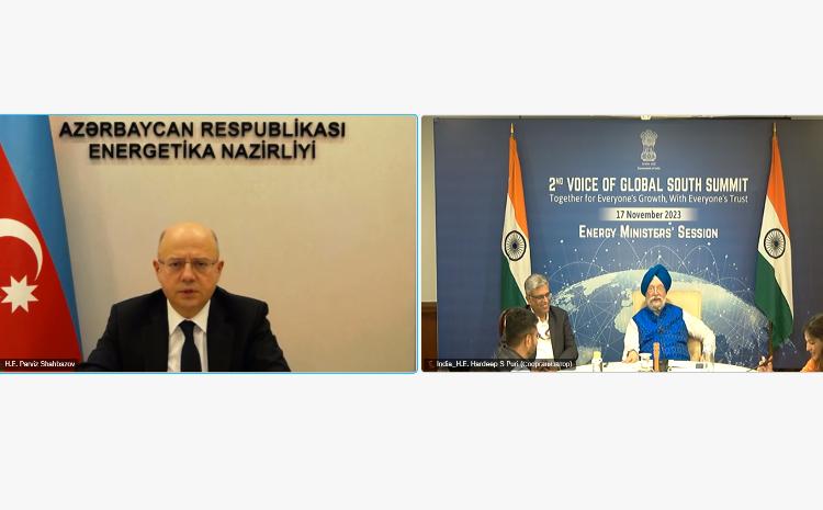 Energy Minister Parviz Shahbazov spoke at the Voice of Global South Summit 