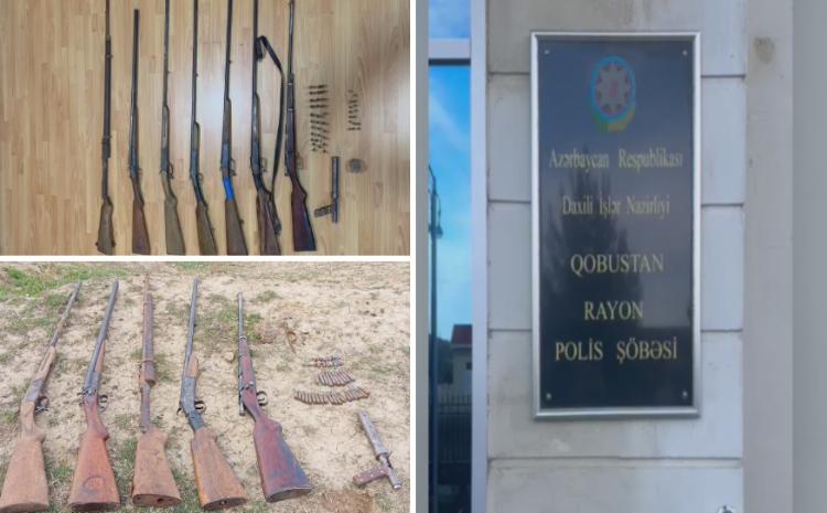 Qobustanda xeyli sayda silah-sursat aşkar edilib 