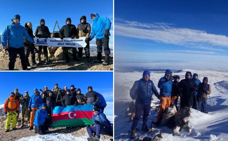 Members of Milli Majlis, Employees of Parliamentary Staff Make a Rally to Heydar Peak 
