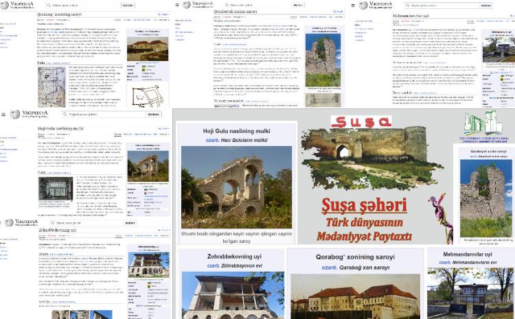 В узбекоязычном сегменте Википедии созданы разделы о культурной столице Тюркского мира - городе Шуша 