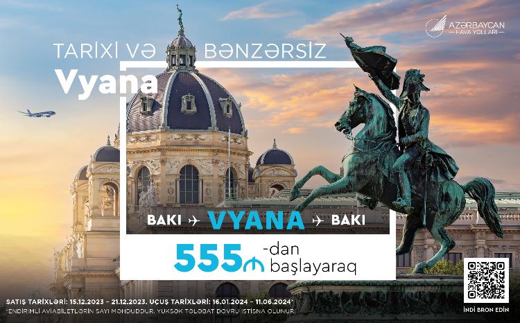 Special offer from AZAL en route flights Baku-Vienna 