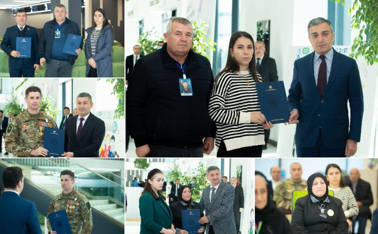 Şəhid ailələri və müharibə ilə əlaqədar əlilliyi olan şəxslərə 250 mənzil verildi 