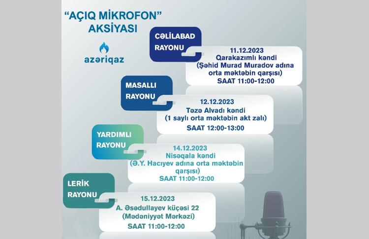 "Azəriqaz" İB-nin "Açıq mikrofon" aksiyası davam edir 