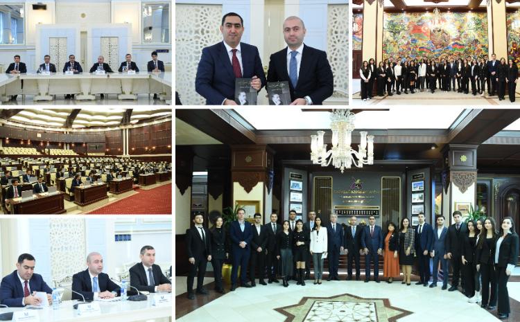 Milli Məclisdə bir qrup tələbə gənclə görüş keçirilib 