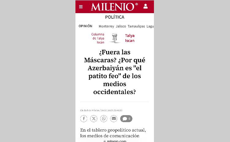 Meksika mətbuatında Qərb KİV-lərinin ikili standartlarından bəhs edilib 