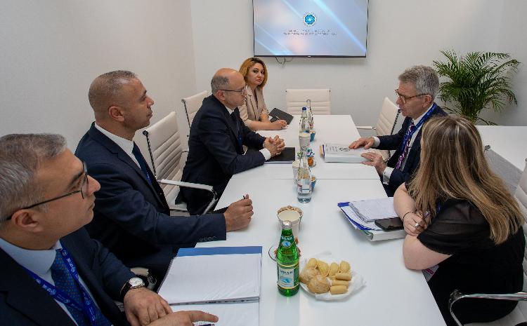 Minister of Energy and US Assistant Secretary of State held a meeting in the Azerbaijani Pavilion 