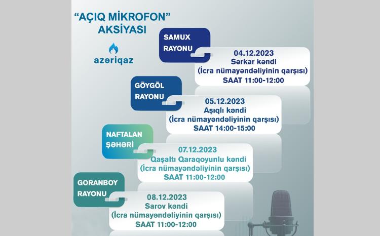 "Azəriqaz" İB-nin "Açıq mikrofon" aksiyası davam edir 