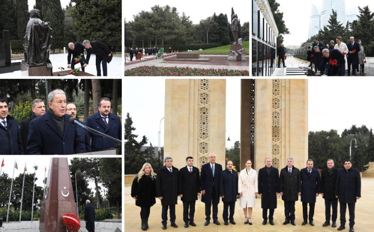 TBMM-in nümayəndə heyəti Fəxri xiyabanı, Şəhidlər xiyabanını və "Türk şəhidliyi" abidəsini ziyarət edib 