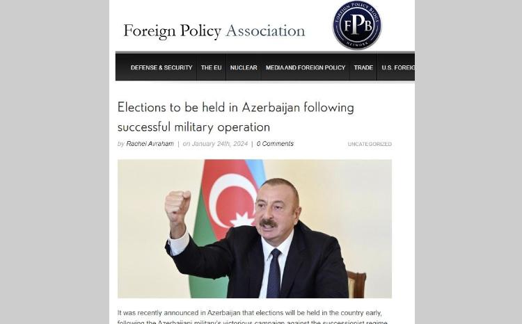 ABŞ mətbuatı Azərbaycanda keçiriləcək Prezident seçkilərindən yazıb 
