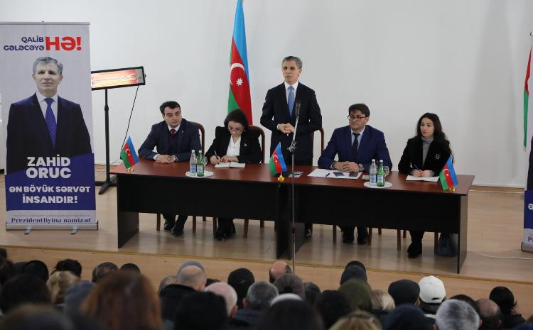 Zahid Oruc Nəsimi rayonunda seçicilərlə görüş keçirib 