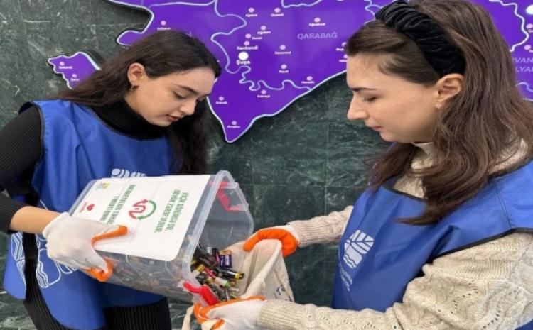 "Batareyaları təhvil ver, təbiəti qoru" layihəsi çərçivəsində 48 kiloqram işlənmiş batareya təhvil alınıb 