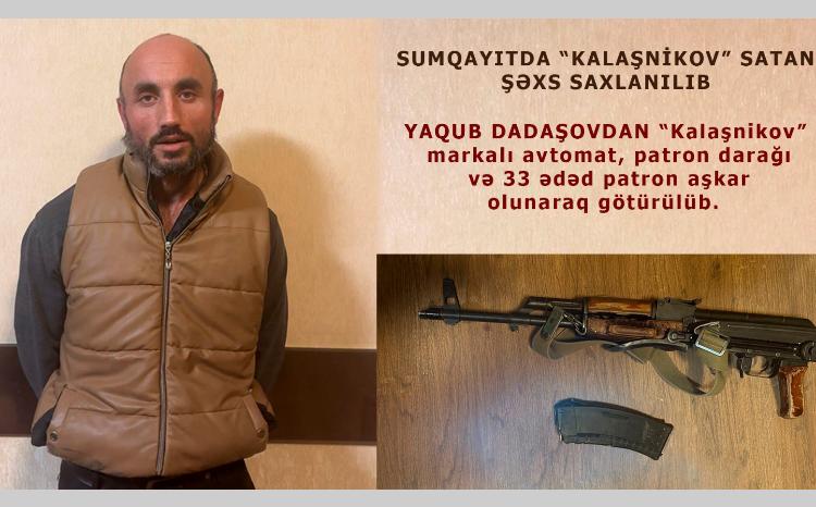 Sumqayıtda "Kalaşnikov" satan şəxs saxlanılıb 
