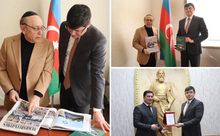Dövlət Komitəsində "Bukharian Times" qəzetinin baş redaktoru və Qazaxıstanda yaşayan azərbaycanlı musiqiçi ilə görüş keçirilib 