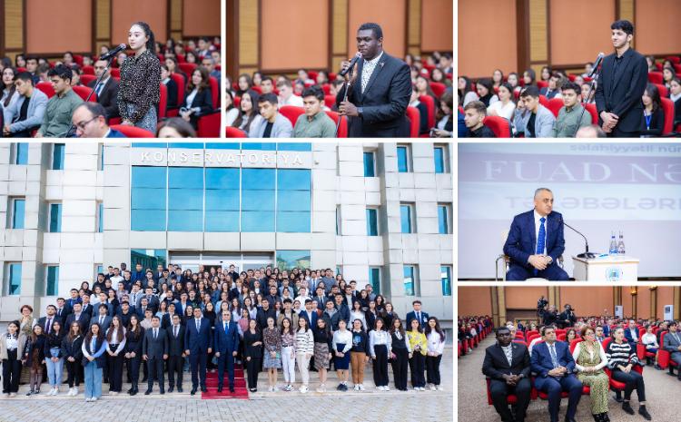Səlahiyyətli nümayəndə "Açıq mikrofon" layihəsi çərçivəsində tələbələrin suallarını cavablandırıb 