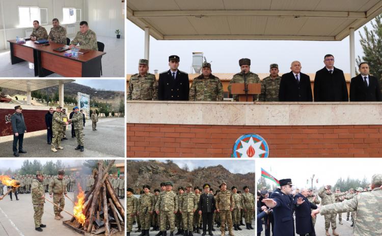 Hərbi Prokurorluq işçiləri Müdafiə Nazirliyinin yüksəkrütbəli vəzifəli şəxsləri ilə birgə Novruz bayramı ərəfəsində hərbi hissələrdə olublar 