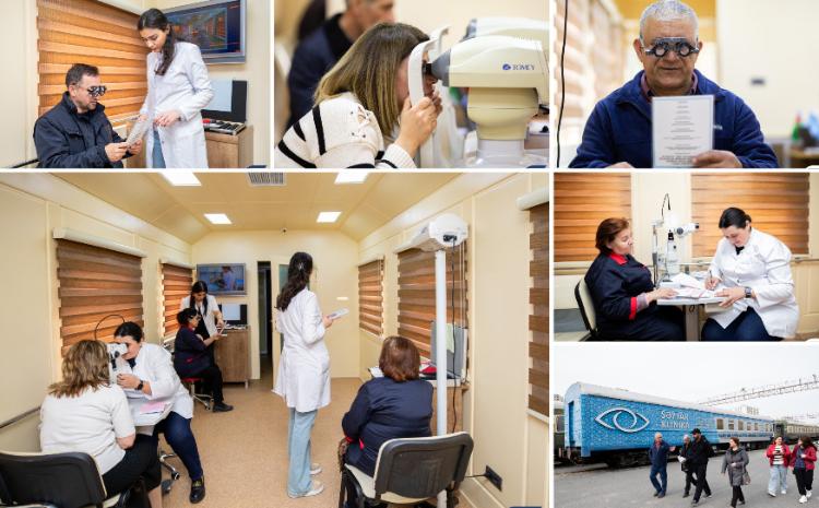 Bakı Dəmiryol Vağzalında dəmiryolçular üçün göz müayinəsi aksiyası təşkil edilib 