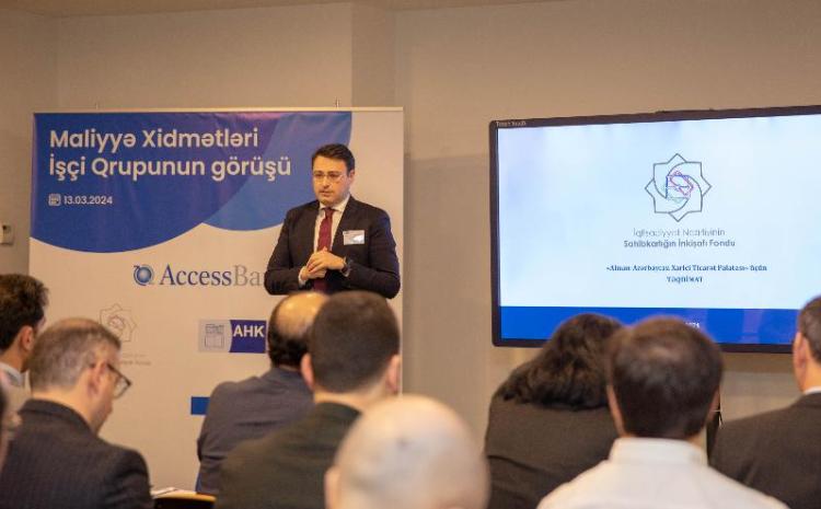 İlkin Quliyevin sədrliyi ilə AHK Maliyyə Xidmətləri İşçi Qrupunun iclası keçirilib 