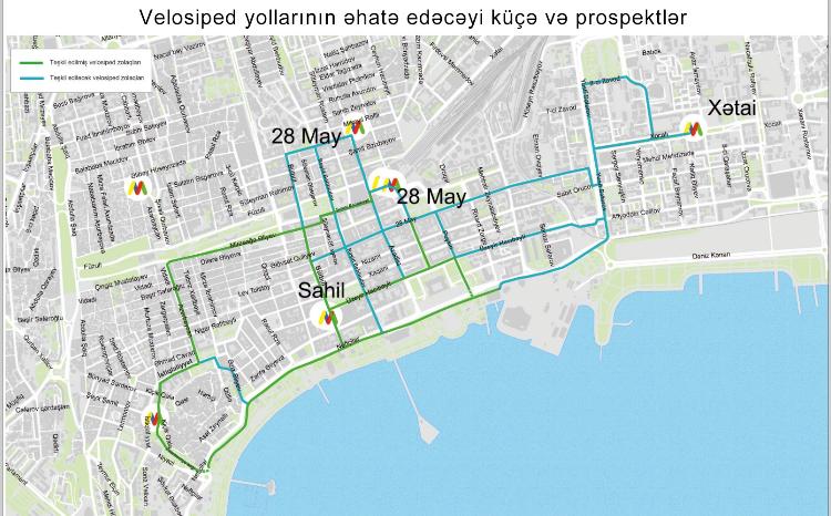 Bakıda 6.5 km məsafəni əhatə edən tam bir dövrə mikromobillik zolağı tamamlanıb 