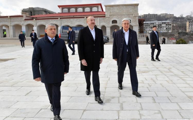 Azərbaycan və Qazaxıstan prezidentləri Şuşaya gedib 