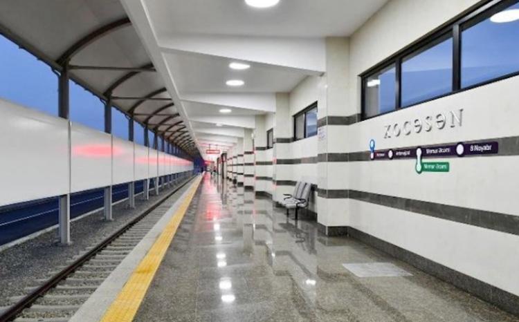 Metronun bu gün bağlanan "Xocəsən" stansiyası açıldı 