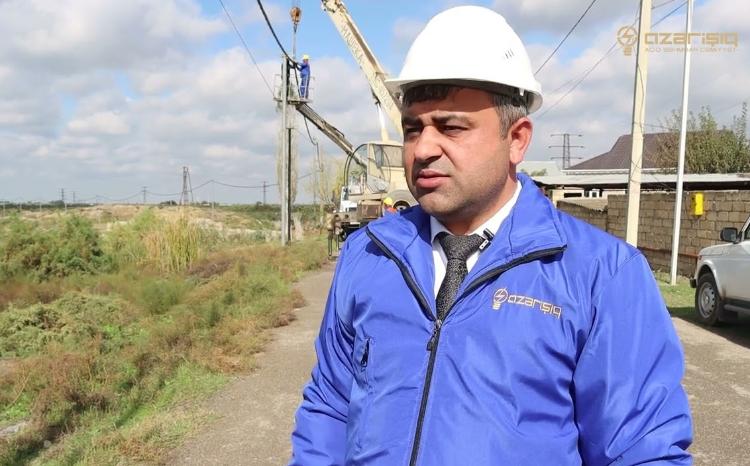 "Azərişıq" Şirvanda yenidənqurma işlərini davam etdirir - VİDEO