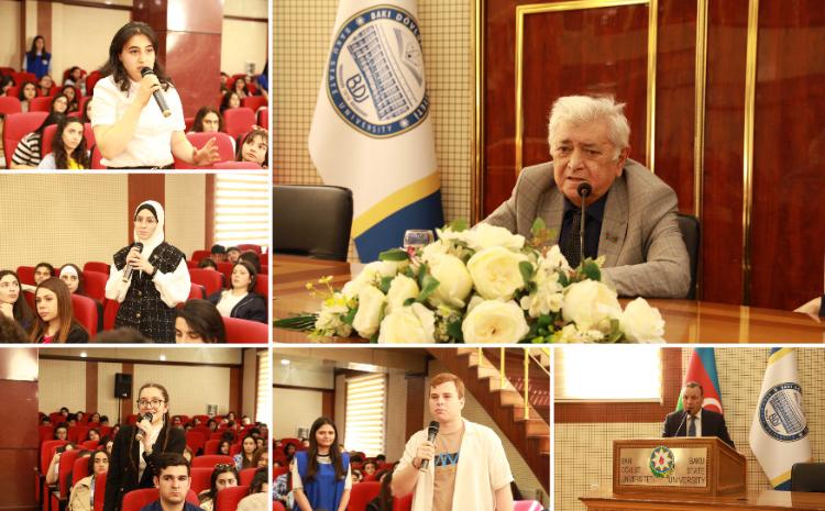 В БГУ прошла встреча с депутатом, писателем Агилем Аббасом 