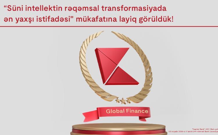 Global Finance Names the Innovators 2024: Kapital Bank has been awarded the prestigious "Best Use of AI in Digital Transformation" award 
