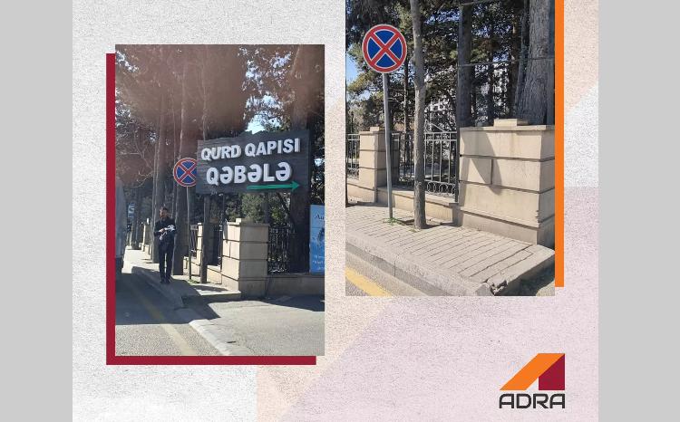 Bakıda məşhur restoranın qanunsuz yerləşdirdiyi reklam söküldü 