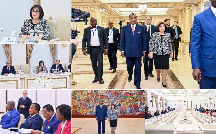 Speaker of Milli Majlis Sahiba Gafarova Meets with President of Republic of Congo 