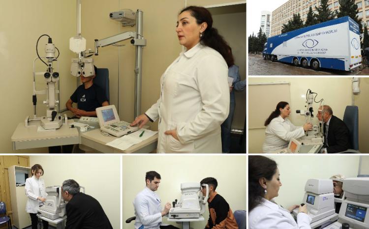 Мобильная клиника Национального офтальмологического центра проводит акцию в БГУ 