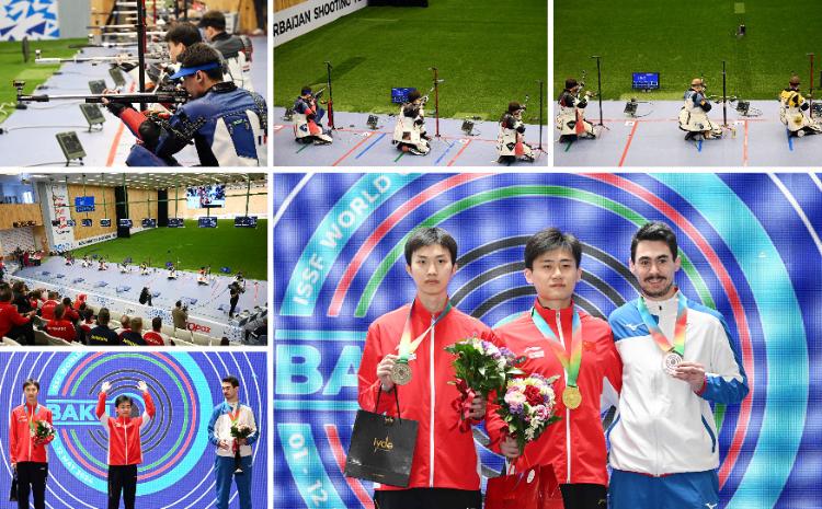 Kişilər arasında tüfəngdən 50 metr məsafəyə 3 mövqe üzrə atəş açma növündə final görüşləri keçirilib 