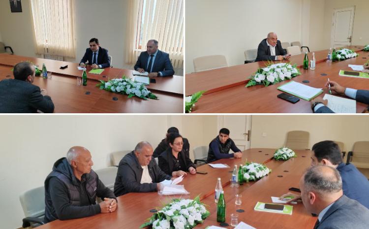 Aqrar Sığorta Fondunun İdarə Heyətinin sədri Fuad Sadıqov Ağdamda vətəndaşları qəbul edib 