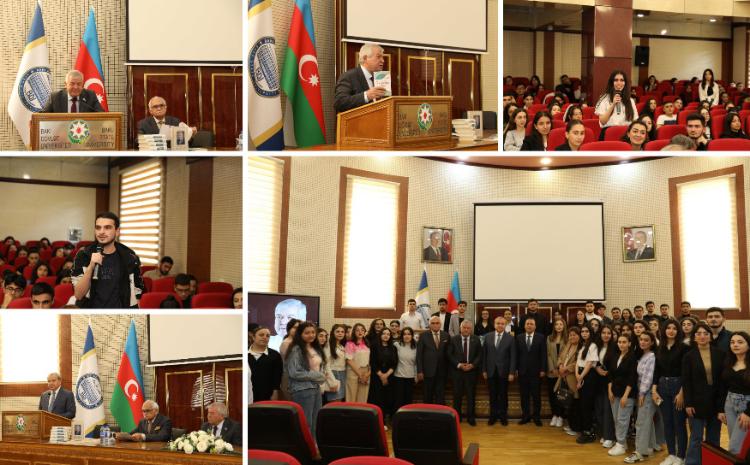 В БГУ прошла встреча с народным поэтом, депутатом Сабиром Рустамханлы 
